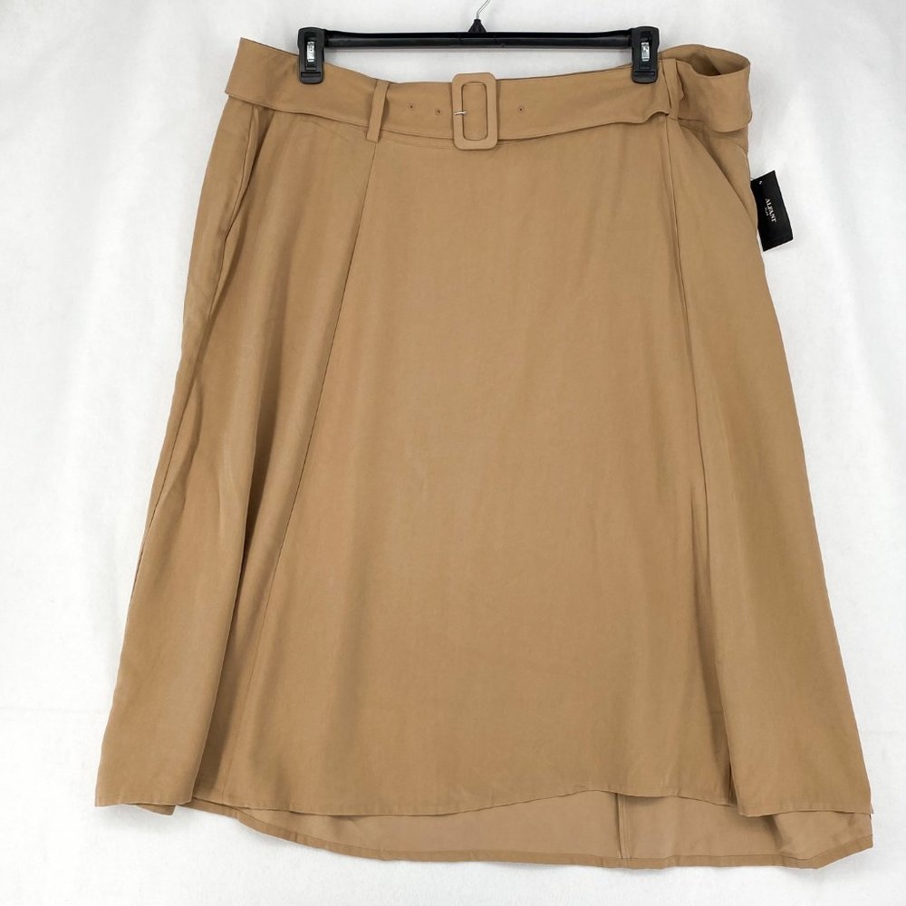 New Alfani Women Plus Size Light Belted Midi Skirt - Picture 2 of 7